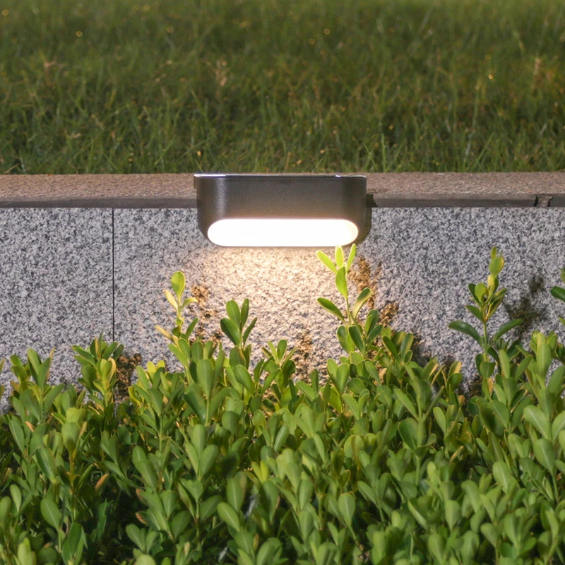 Pop Solar Powered Outdoor Step Lights With Polycrystalline Silicon Panels & Dual White/Warm Light Modes For Stairs, Walls , Gard