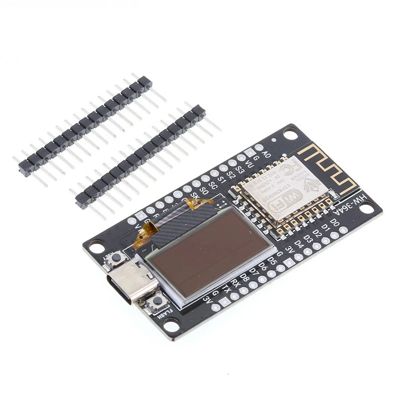 NodeMCU ESP8266 Development Board With 0.96 Inch OLED Display CH340G ESP-12F WiFi Module TYPE-C USB For Arduino/Micropython view 4