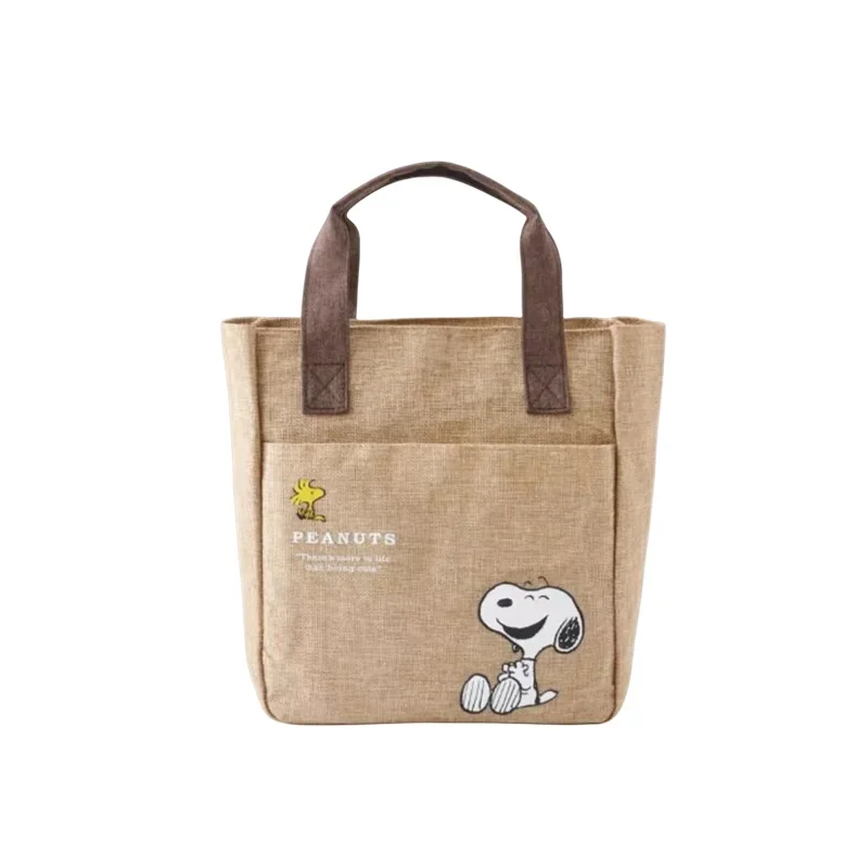 Bolsas Snoopy Kawaii para mulheres, grande capacidade, sacola de compras, desenhos animados fofos, femininas, casuais, reutilizáveis, sacolas de compras, bolsa, moda
