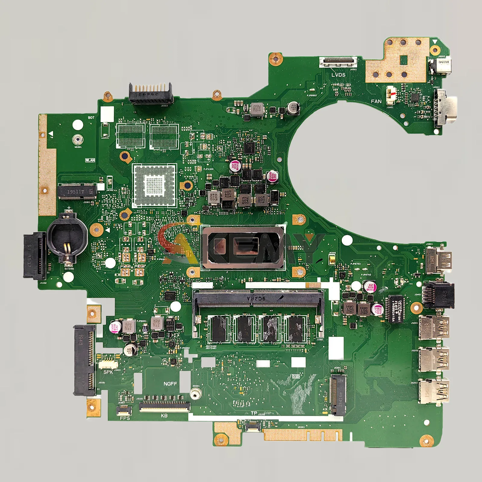 Placa-mãe para laptop p2540fa, placa principal para asus prob art p2540f p2540fa p2540fac px554f p2540fb com 10a geração i3 i5 i7 testes ok stk