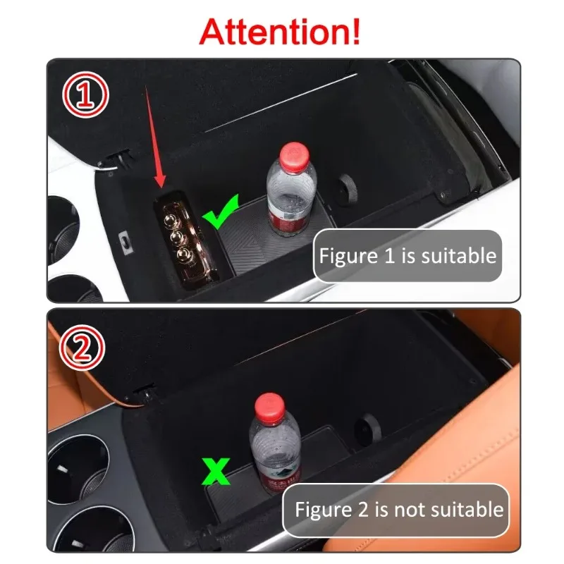 ABS Center Console Organizer Armrest Storage Box Car Accessories For Xpeng G9 Central Console Tray Black