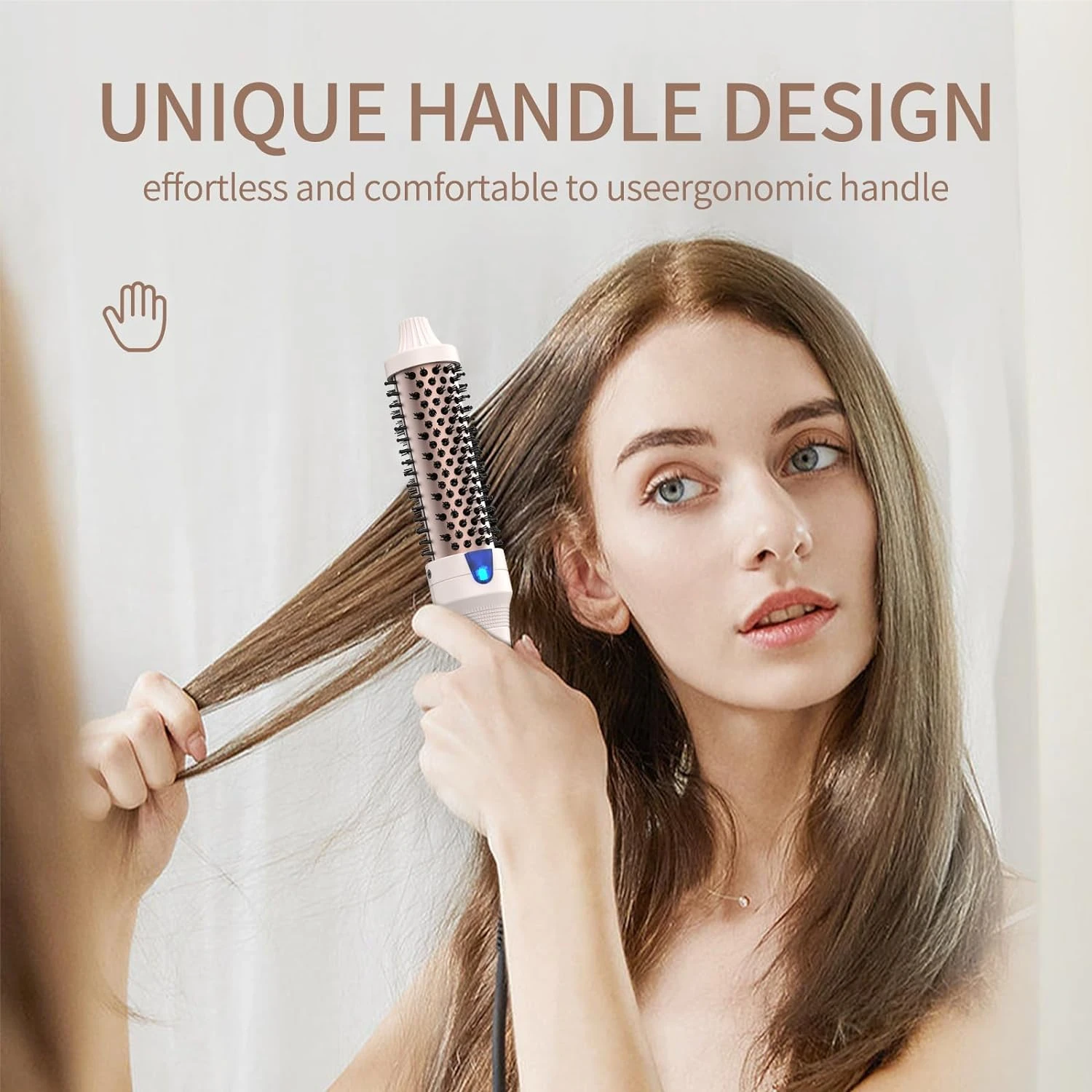 Не требует усилий. Потрясающе надувные и объемные локоны с помощью K&K керамической турмалиновой ионной термощетки. Плойка Hot Bru.