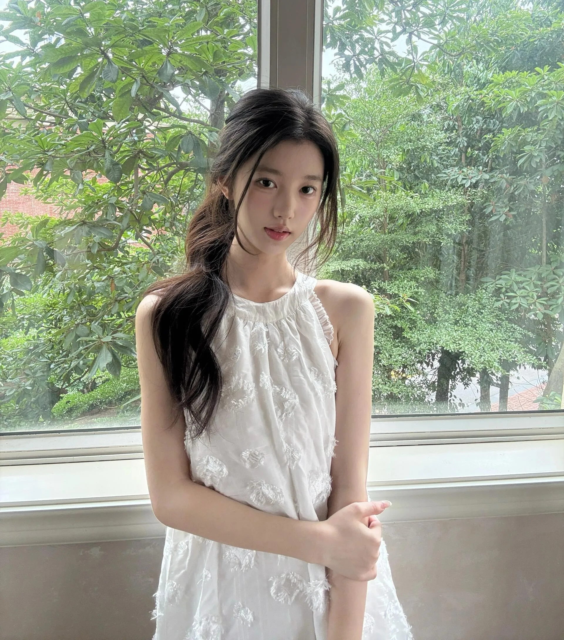 Vestidos femininos quinceanera rosa verão chiffon flor em camadas laço babado queimado praia doce estilo menina respirável jovem