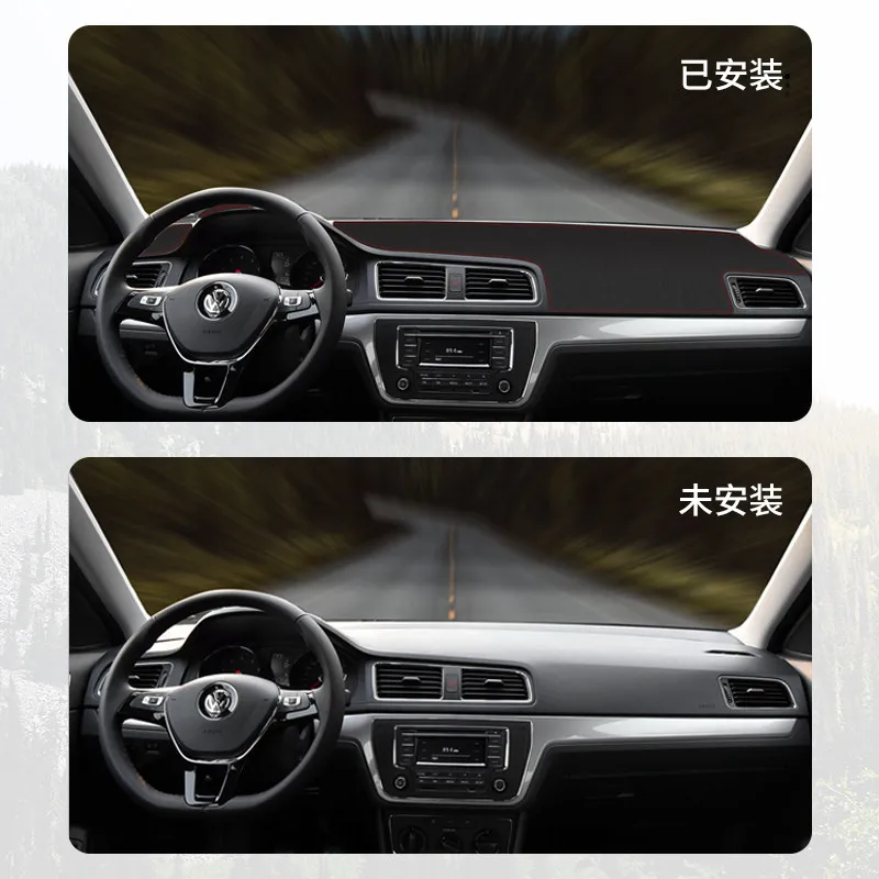 FOR HYUNDAI TUCSON 2015-2018 Car Artificial Leather Dashboard Cover Car Avoid Light Pad Anti-Dirty Mat Sun Shade Pad