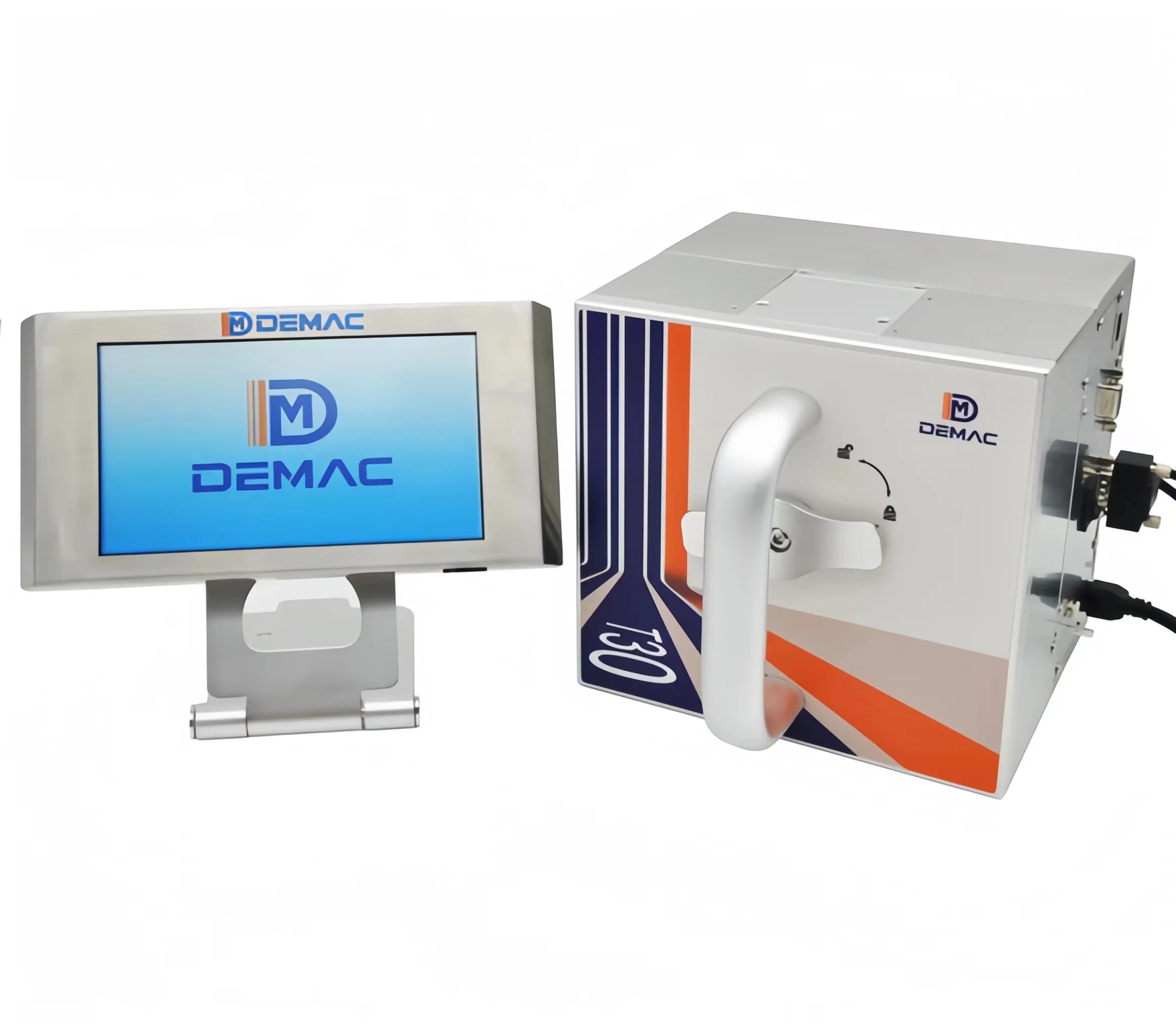 Demac 32mm Thermal Transfer Overprinter TTO ribbon printer date shift QR bar GS1 code logo coder for flow wrapper vertical pack