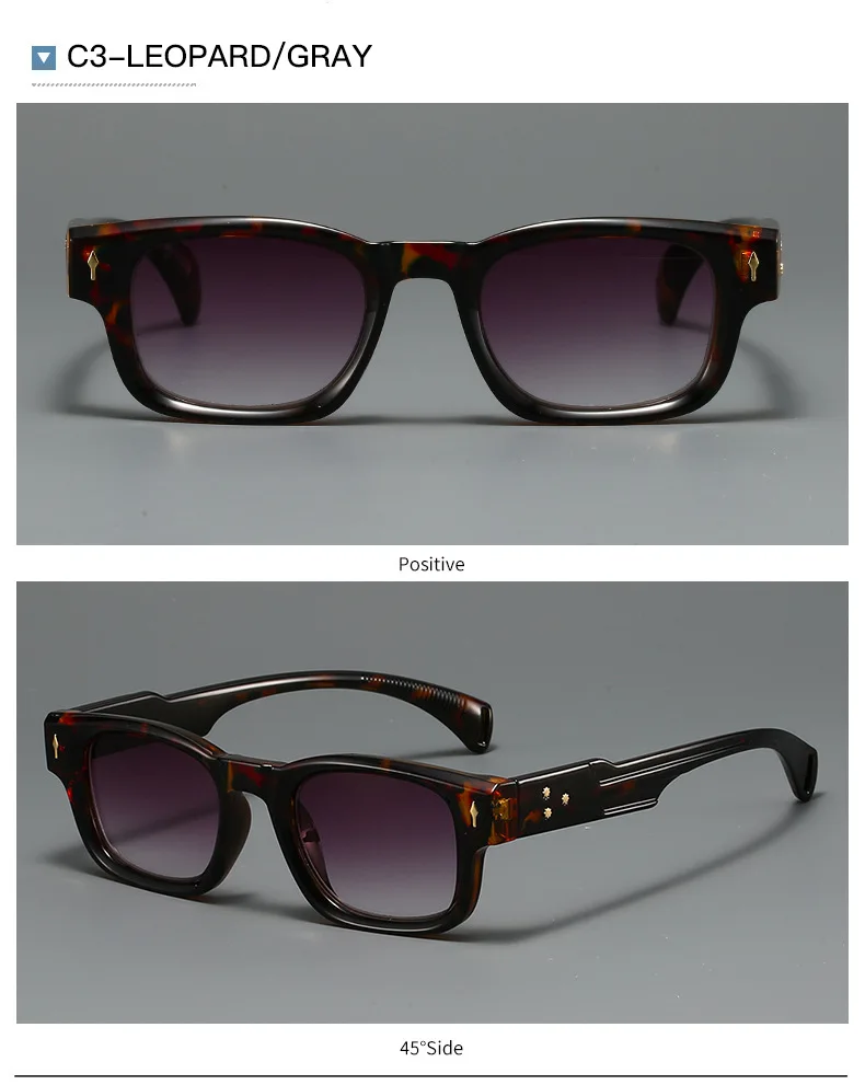 2025New Mann Frau Sonne Lesebrille Platz Mode Vielseitig Trend Anti-blau Licht Leser Gradienten Brillen Unisex Brillen – Detail 15