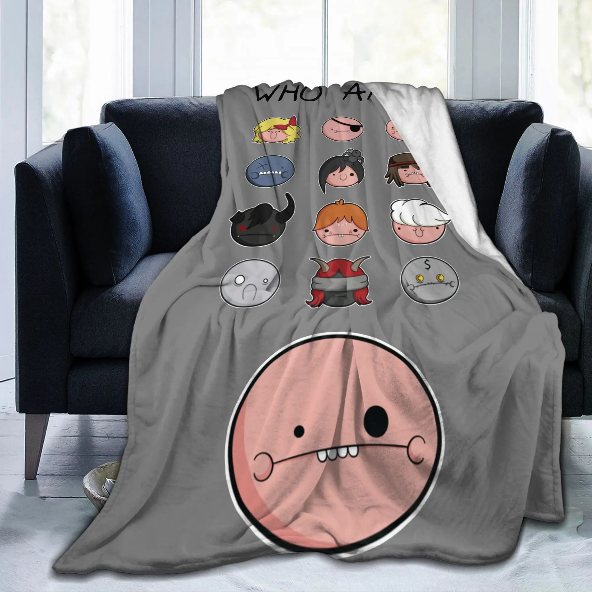 The Binding of Isaac Characters Blanket Coral Fleece Plush  Winter  Breathable Soft Throw Blankets for Bedroom