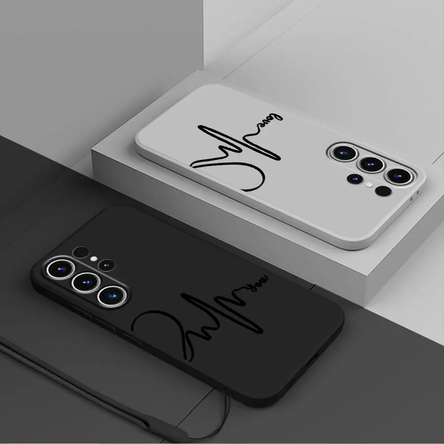 حافظة لهاتف سامسونج جالاكسي S20 S24 FE S22 Ultra Note 20 10 Ultra S25 Edge S21 Plus S23 خطوط الأزواج الحب