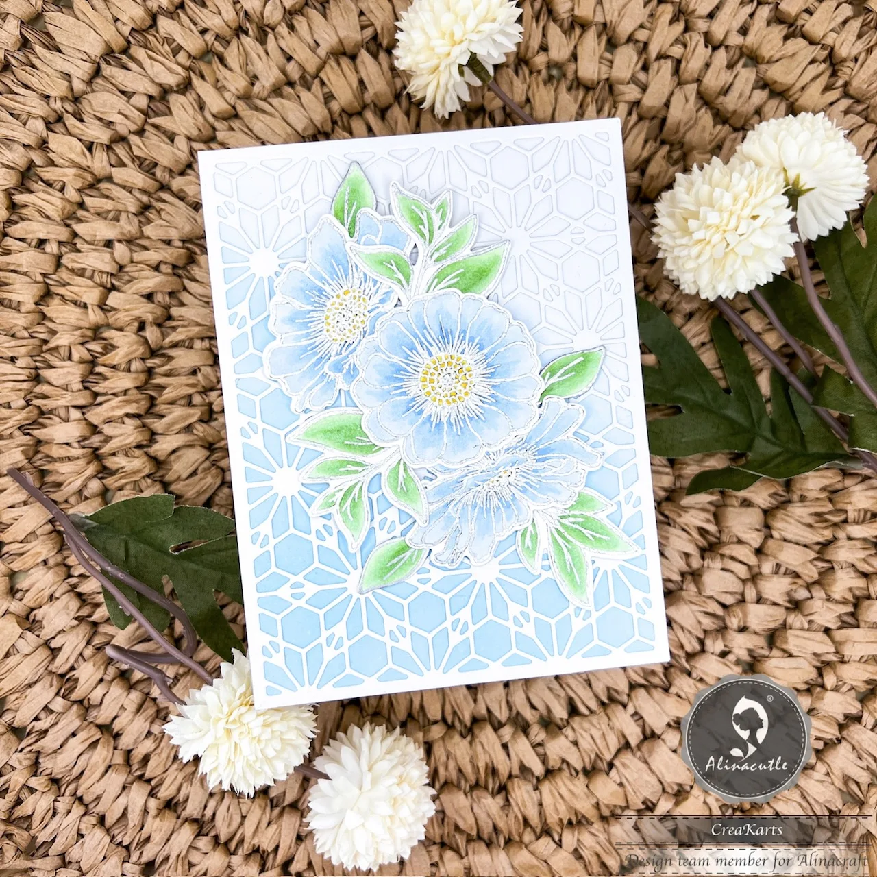 Alinacutle Floral Clear Stamps Etched Dies MetaL Cutting Die DIY Card Scrapbooking Paper Craft Rubber Transparent Silicon Stamps