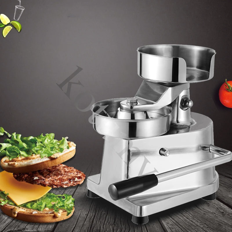 Manual Hamburger Press 100-150mm Burger Maker Machine Hamburger Press Forming Machine Round Meatloaf Machine