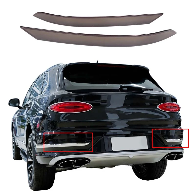 For Bentley Bentayga 2021-2023 ABS Blackened Car Rear Fog Light Lamp Cover Trim Sticker Car Accessories