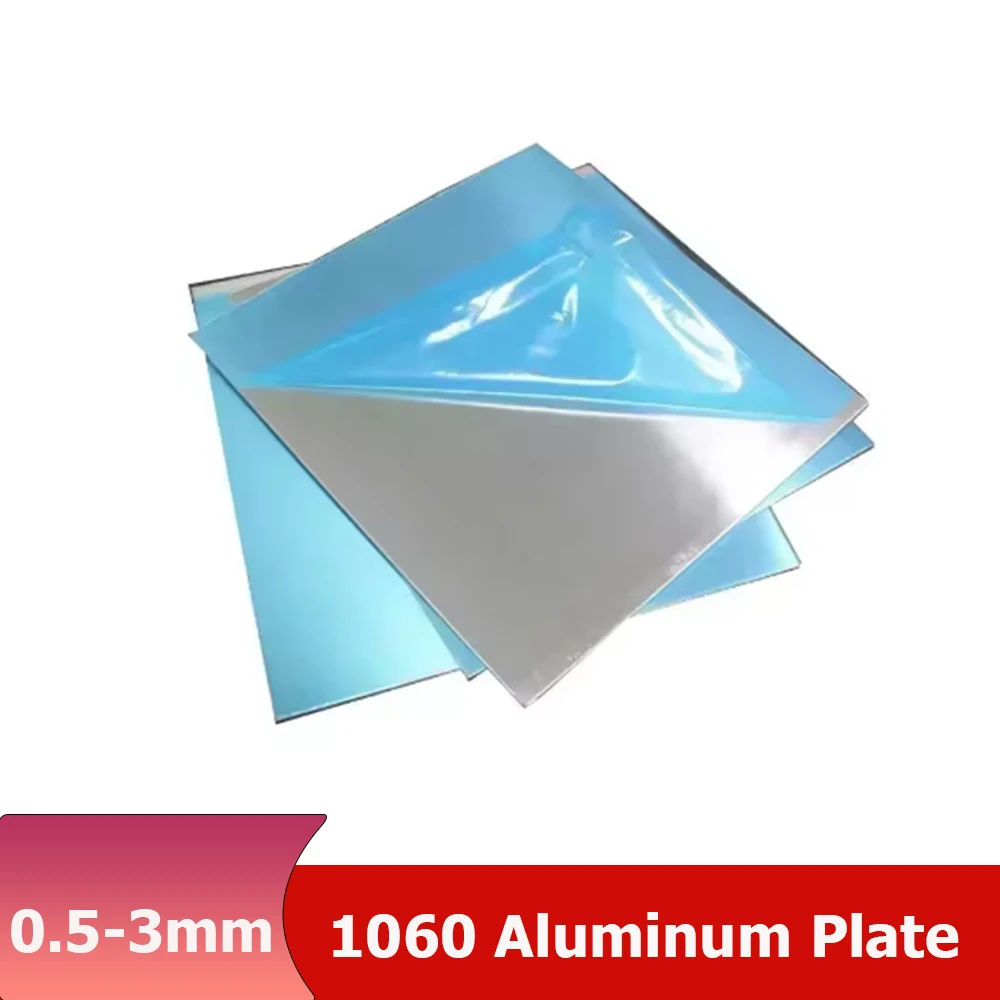Pure Aluminum Alloy Sheet Thickness 0.5mm 0.8mm 1mm 1.2mm 1.5mm 2mm 3mm 100mmx100mm 500mmx500mm 1-3pcs