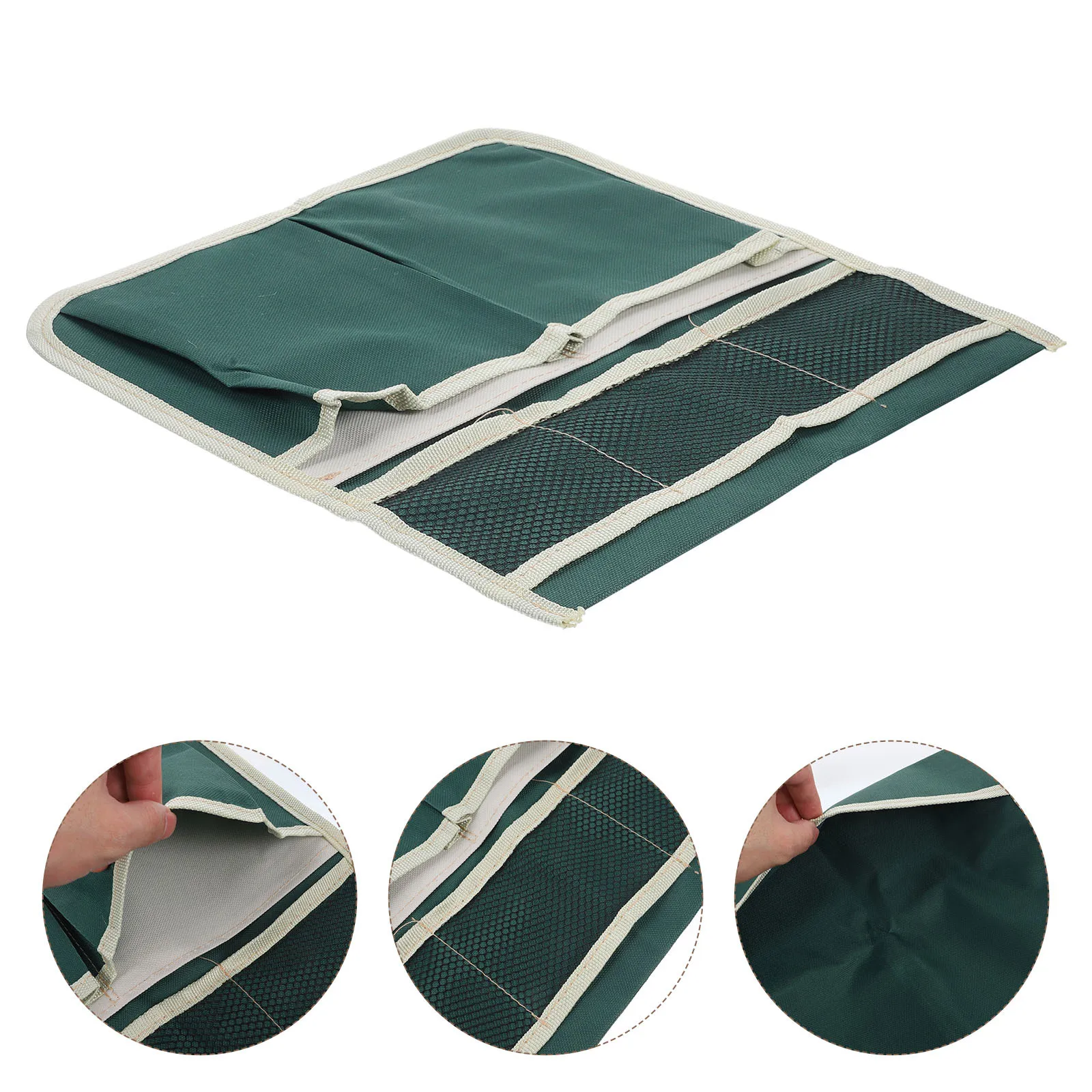 حديقة راكع أداة حقيبة 600D أكسفورد القماش الأخضر كيس التخزين عربة راكع الحقيبة مقعد حقيبة أدوات البستنة المنظم دائم