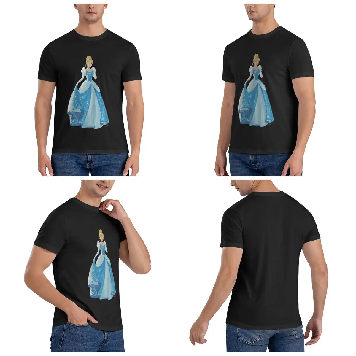 Cinderella T-Shirt for Men Cotton Plus Size T Shirts Men's Tees Short O-Neck Summer Clothes Tops S-6XL