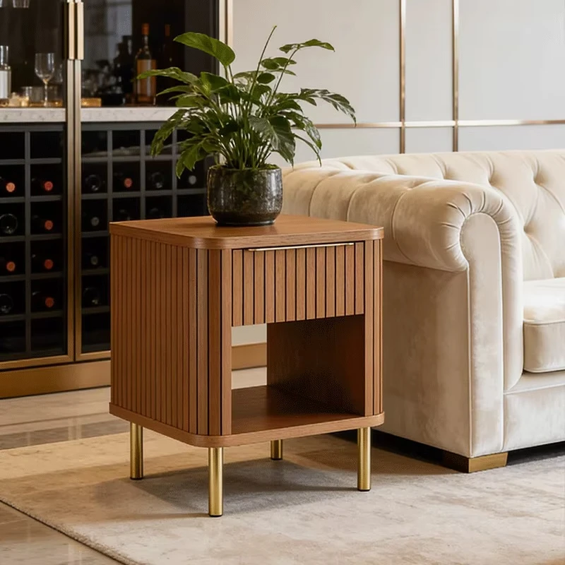 

# Nightstand Bedroom Side Cabinet Vintage Sofa Side Table End Table Storage