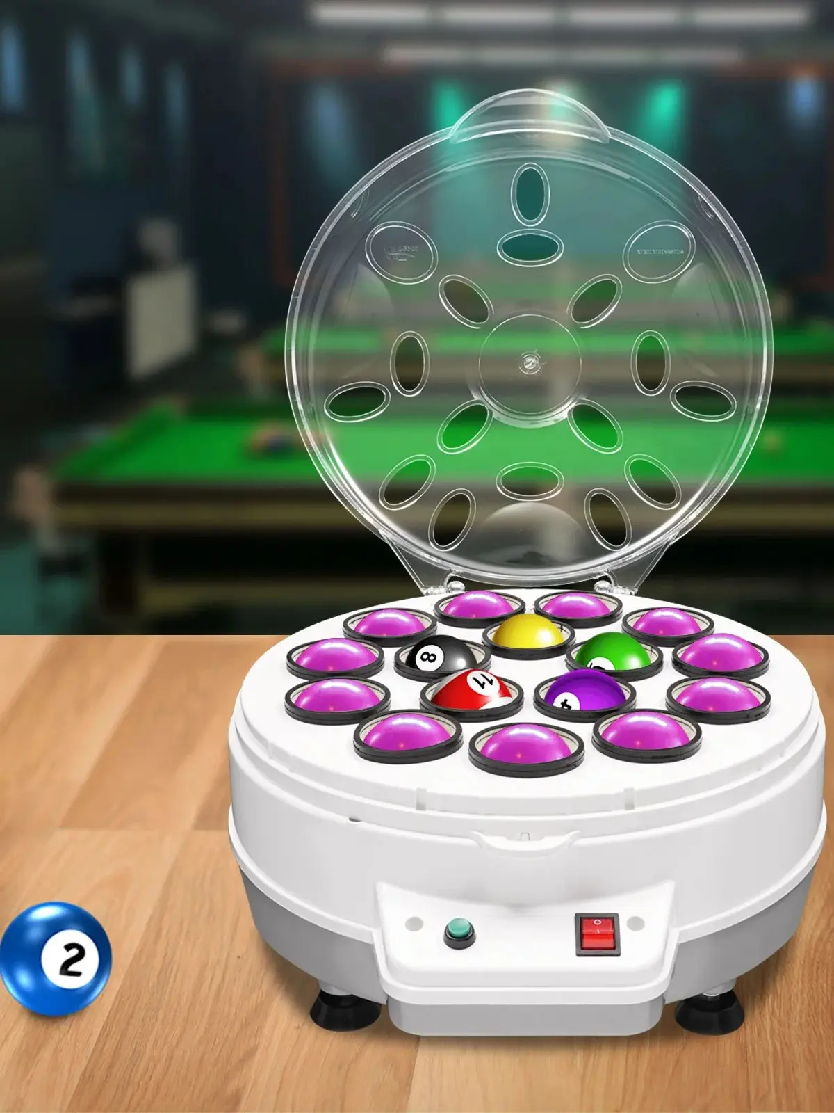 Automatische poolballenreiniger, polijst- en reinigingsmachine voor zwembadballen, 16-ballen elektronische poolballen Poli - afbeelding 2