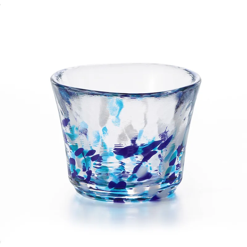 

Stained glass small wine glass, Japanese cold wine glass household small cup