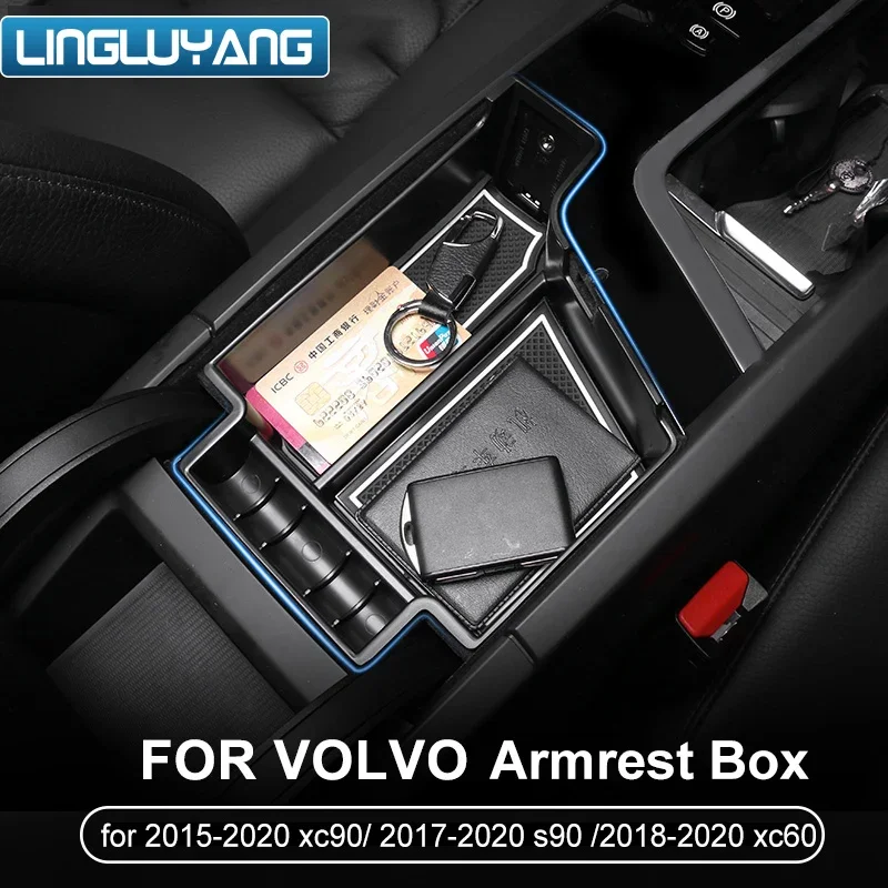 Suitable for Volvo XC90 XC60 S90 V90 S60 V60 model central armrest box storage box car accessories