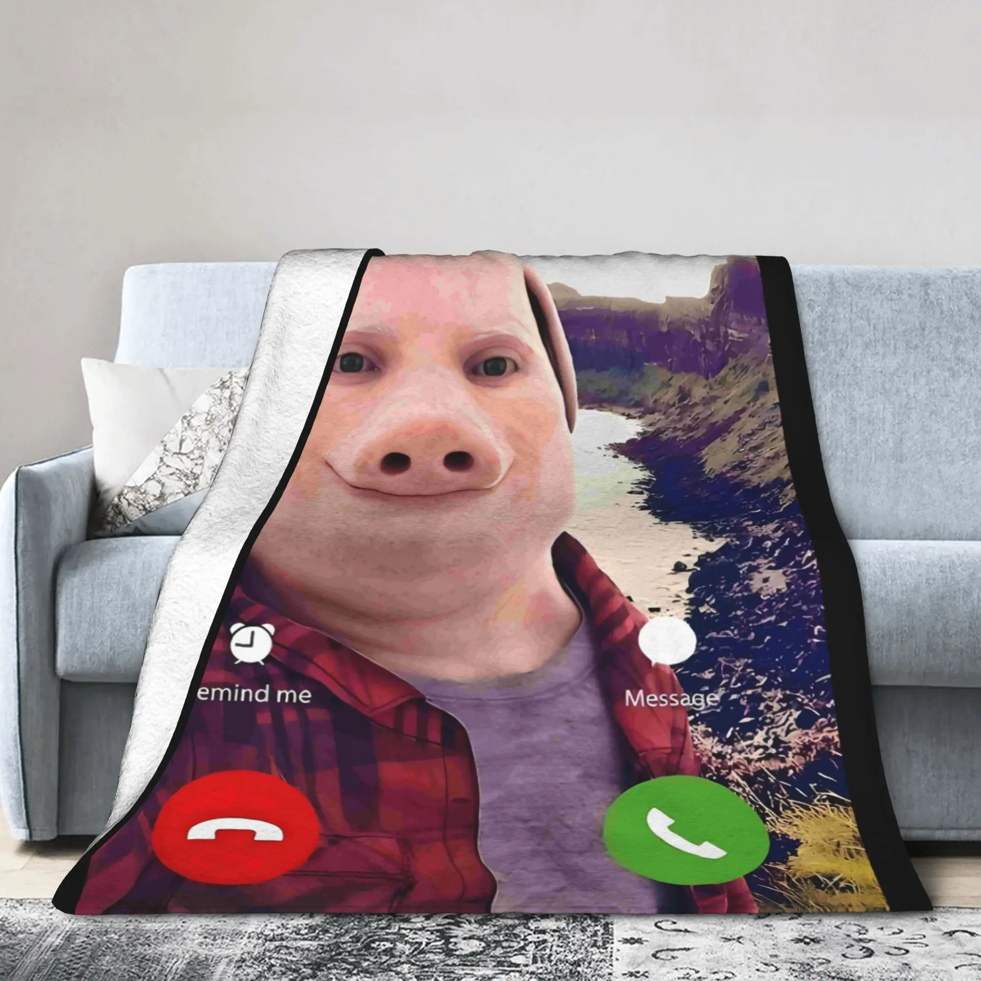 Custom John Pork Blanket 3D Print Soft Flannel Fleece Warm Funny Call Throw Blankets for Home Bedding Sofa Bedspreads