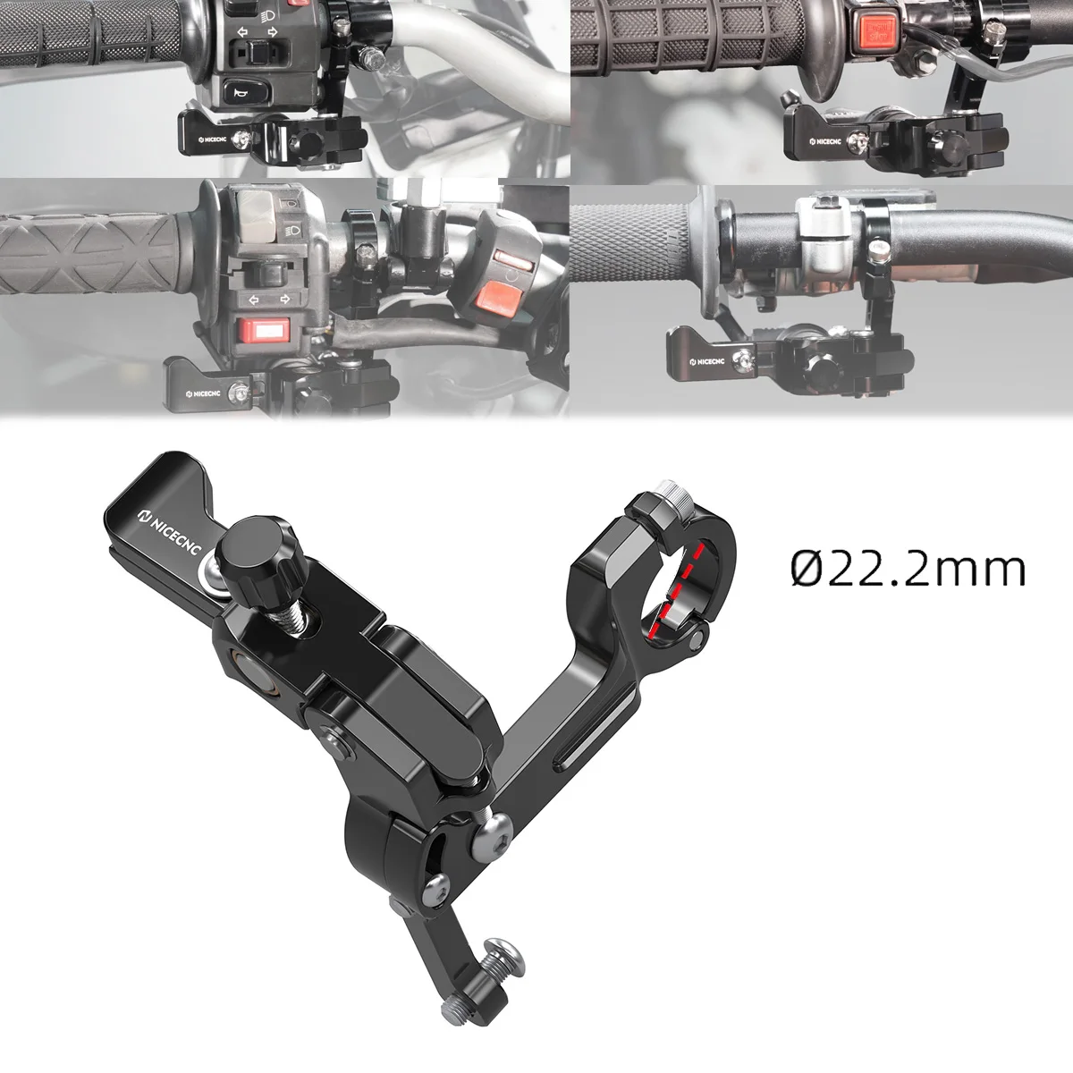 

NICECNC Universal 22mm Handlebar Left Thumb Brake Assembly For KTM Husqvarna GasGas Beta Yamaha Honda Suzuki Kawasakl Sherco