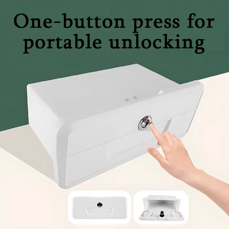 Marine Storage Box, Boat Glove Box with Push to Open Lock Suitable for RVs, Yachts, and Fishing Boats Cabin Organizer White/Bla