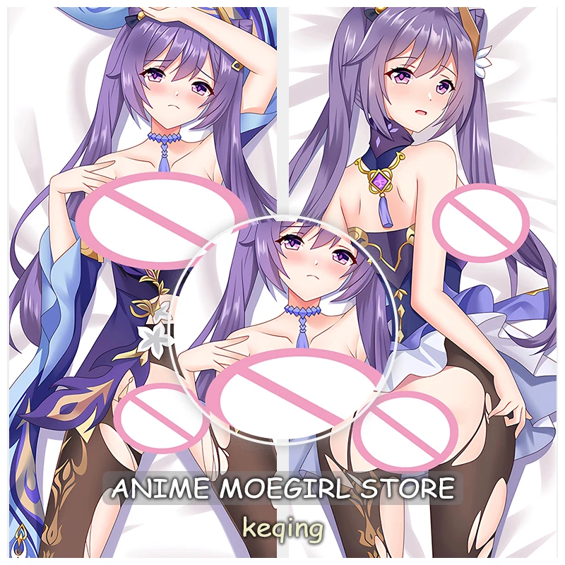 Genshin Keqing Body Pillow Case Anime Scaramouche Dakimakura Kawaii Decorative pillows for sofa 2 Sided Print Throw Pillow Cover