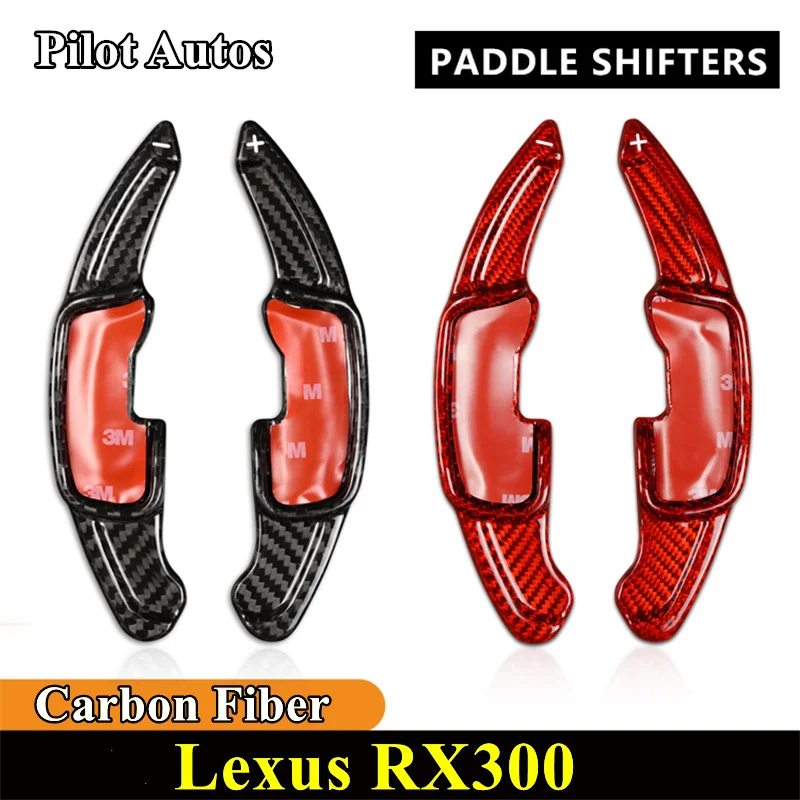 For Lexus RX300 Old ES250 Car Steering Wheel Shift Paddle Extended Shifter Trim Genuine Carbon Fiber Cover