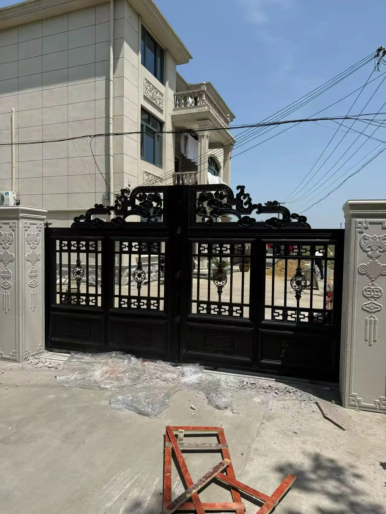 Home Garden Wrought Iron Gate Aluminum Driveway Gates Metal Steel Gate Design