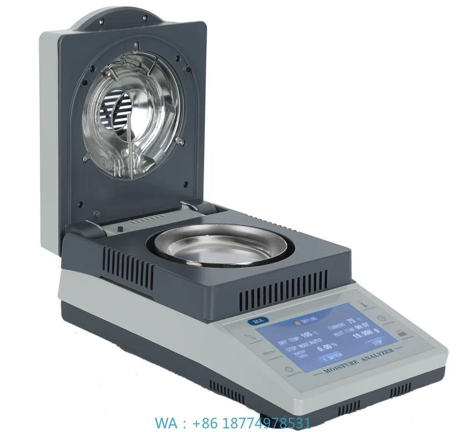 ccuracy 1mg X 120g Touch Screen Test for Agriculture MedicineHalogen Moisture Analyzer Laboratory Moisture Readability 0.01% A