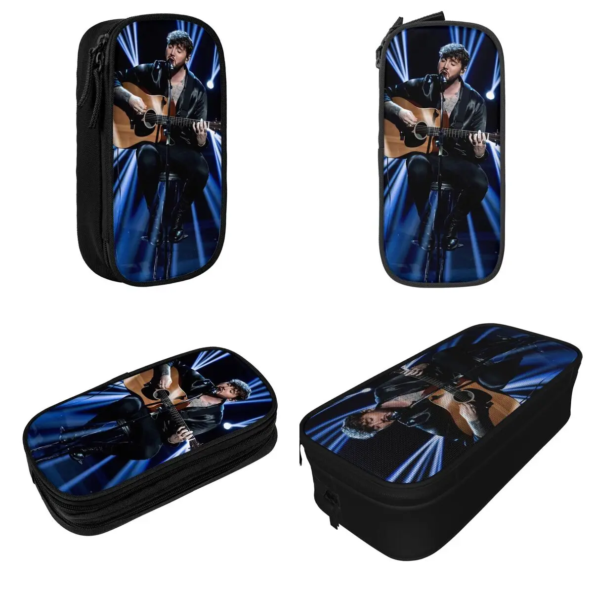 James Arthur Pisces World Tour Pen Box Double Layer Large Capacity Kids Pencil Case Stationery Perfect Gifts