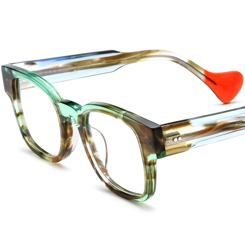 

Glasses Frame For Men Women Unique Acetate Sqaure Reading Eyeglass Frames Classic Clear Colorful Optical Eyeglasses