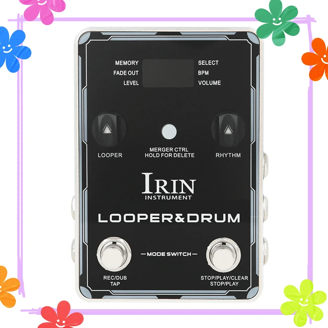 

IRIN Loop Drum Electric Guitarra Effect Pedal Drum Machine Phrase Loop Effects 40 Storage 100 Drum Rhythms Pedal Guitar Parts
