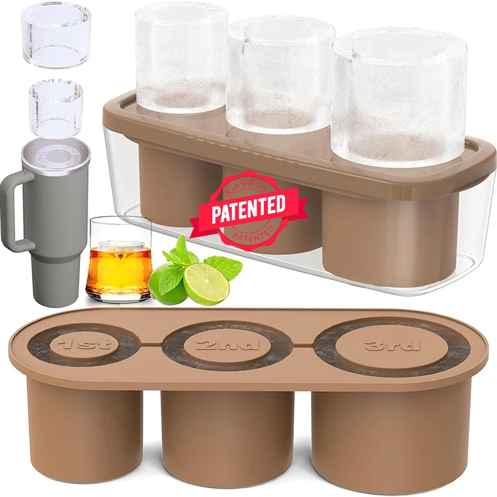 

Exclusive Patent Reusable Silicone Hollow Cylinder Tray Mold Big Cube Mold For Beer Accessories