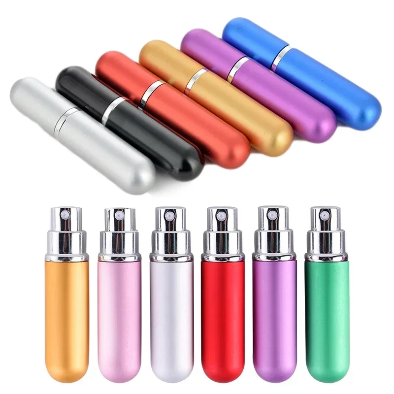 5/10/20/30/50Pcs 5ml Perfume Bottle Portable Empty Spray Bottle Mini Aluminum Perfumes Atomizer perfume refill bottle travel