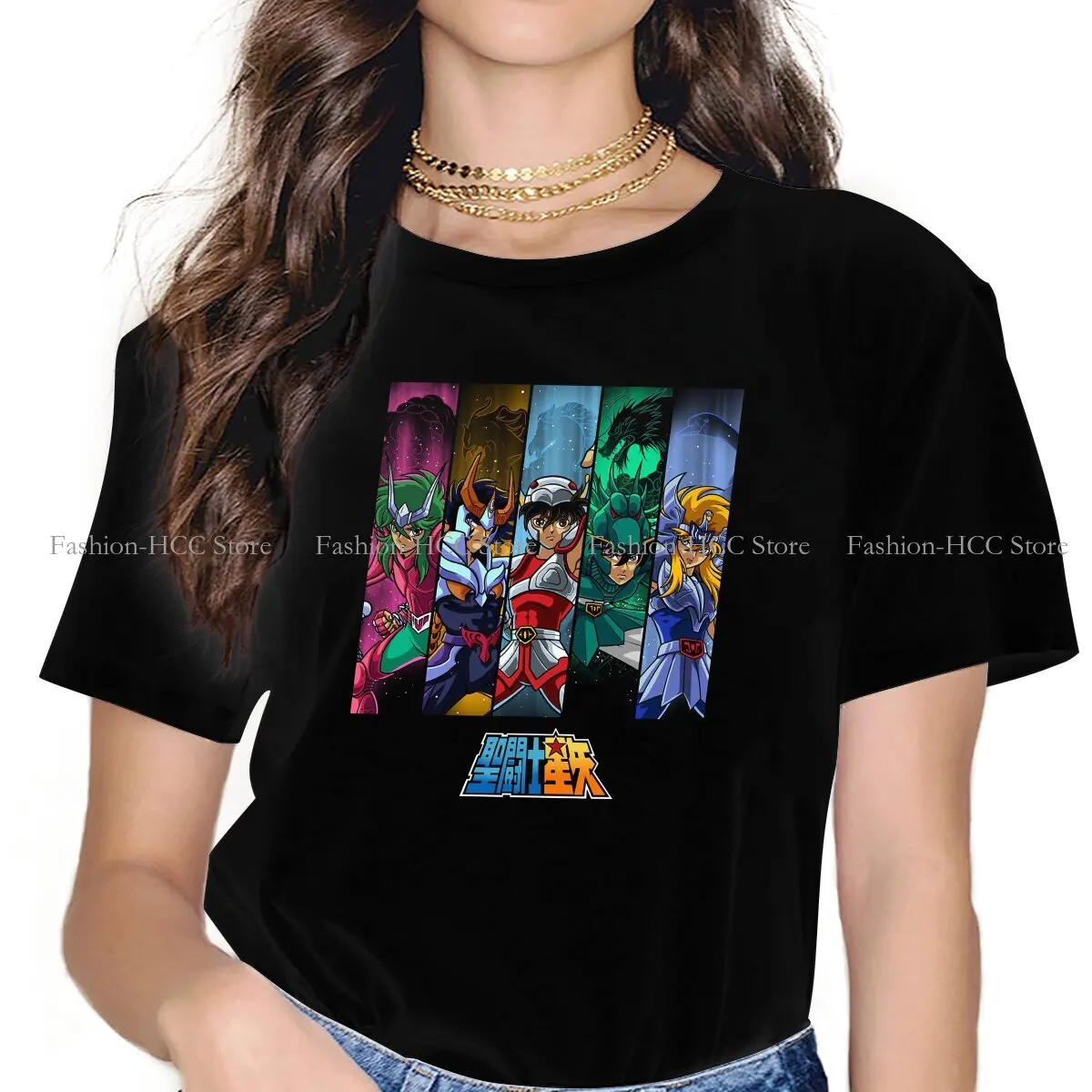 Knights of the Zodiac Classic Unique Polyester TShirt Saint Seiya Manga Cartoon Comfortable Creative Graphic T Shirt Stuff