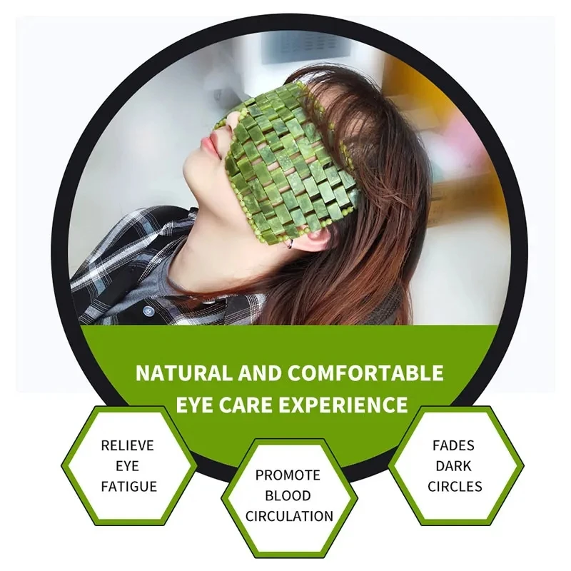 Natural Cooling Jade Eye Mask Jade Massager Eye Mask Eye Eye For Eye Relax Sleep Massager Mask Tools Mask Care Stone Face Sleep