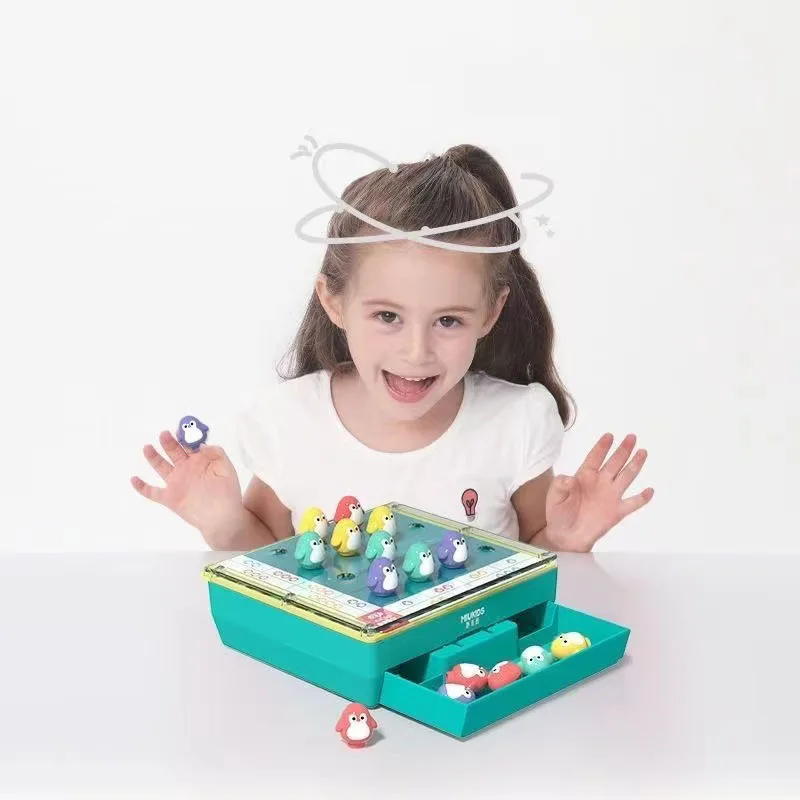 ANU-Juego de mesa educativo de pingüino para niños, juguetes interactivos de entrenamiento de pensamiento mental, IQ, regalos, novedad