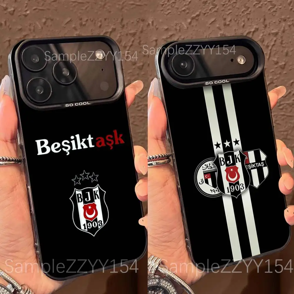 

Fashion B-Besiktas BJK Turky Phone Case For IPhone 15,16,17,13,14,11,12,Pro,Max,Plus,E,Air,Mini Gray Matte Shockproof Back Cover