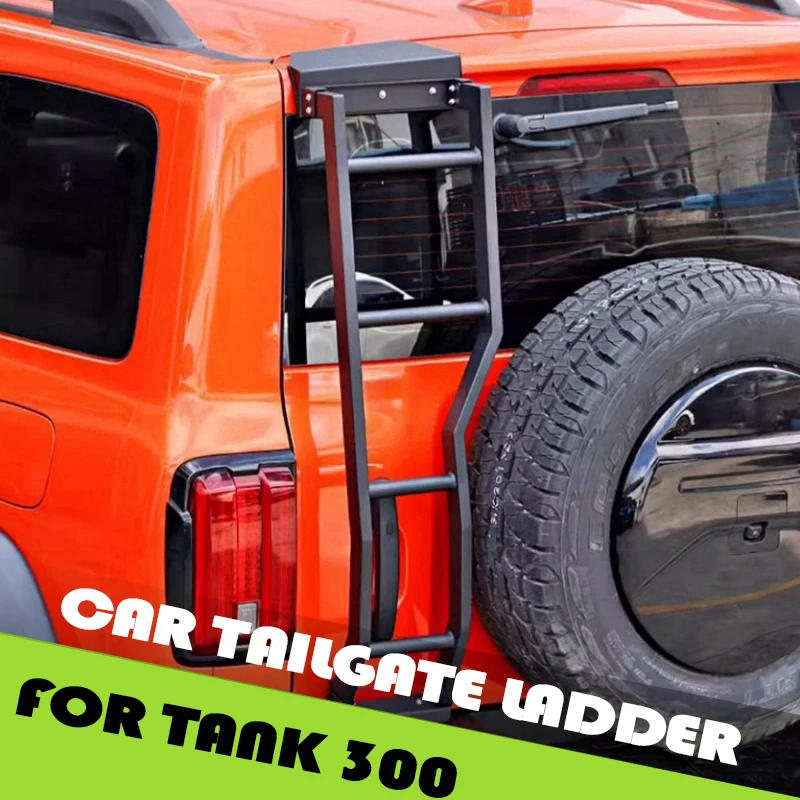 

Car Tailgate Ladder Fit for GWM Tank 300 Modified Auto Tailgate Spare Tire Climbing Frame Auxiliary Climbing Upgrade Accessories