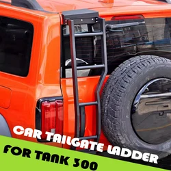Car Tailgate Ladder Fit for GWM Tank 300 Modified Auto Tailgate Spare Tire Climbing Frame Auxiliary Climbing Upgrade Accessories