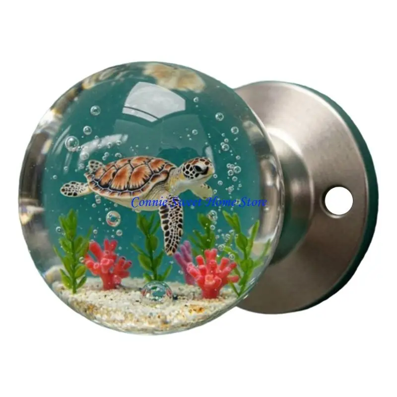 LXAF Crystals Clear Flower Door Handle Retro Artistics Round Knob Unique Bedroom Decoration With Nature Home Improvement
