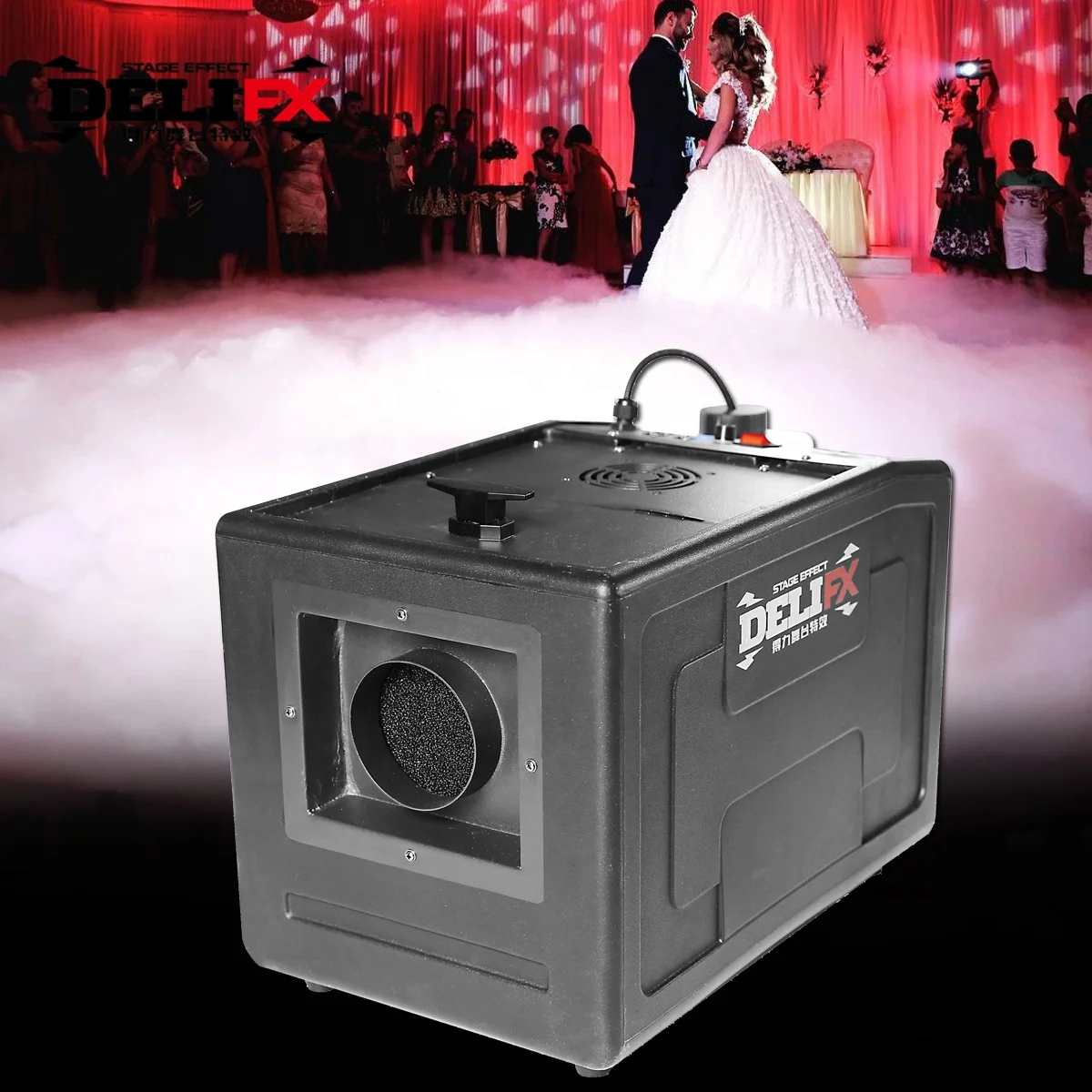 DELIFX new technology product low noise 1500W floor fog machine Small volume space saving Dance Floor Low Lying Fog Machine