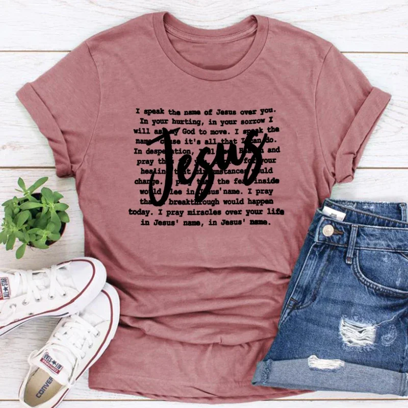 Christian Shirt Jesus Shirt God T-shit Christian Music Aesthetic Clothes Gothic Women Christian  Bible Verse Clothes