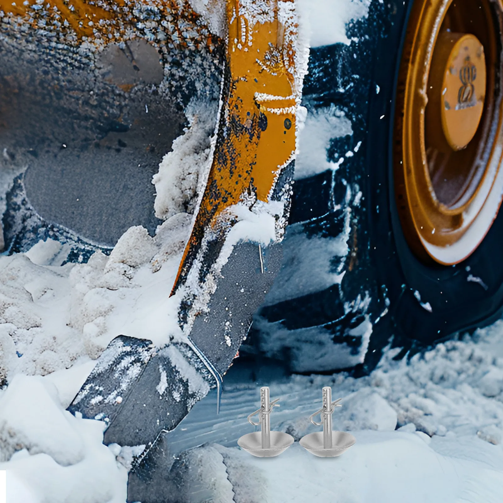 

2Set Adjustable Snow Plow Shoes Heavy-Duty Skid Feet for Winter Maintenance Strong Metal Base for Reliable Snow Clear