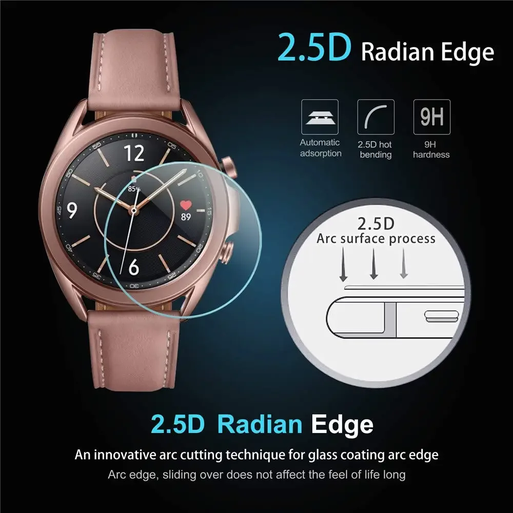 3 pack Tempered Glass for Samsung Galaxy Watch 3 45mm 41mm galaxy watch 4 Classic Screen Protector Anti Scratch Bubble Free