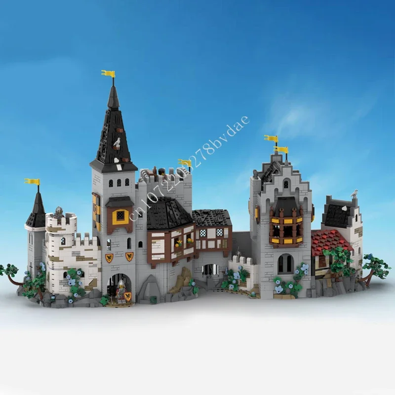 3990PCS MOC Medieval Castle Building Block Model the corvids nest Technical Brick DIY Assembly Set Toys For Child Holiday Gifts