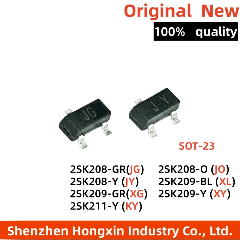 10 Pieces of 2SK208-O 209-Y 211-GR-BL Silk Screen JG JO JY XL XG XY KY SOT-23 Junction Field-Effect Transistor