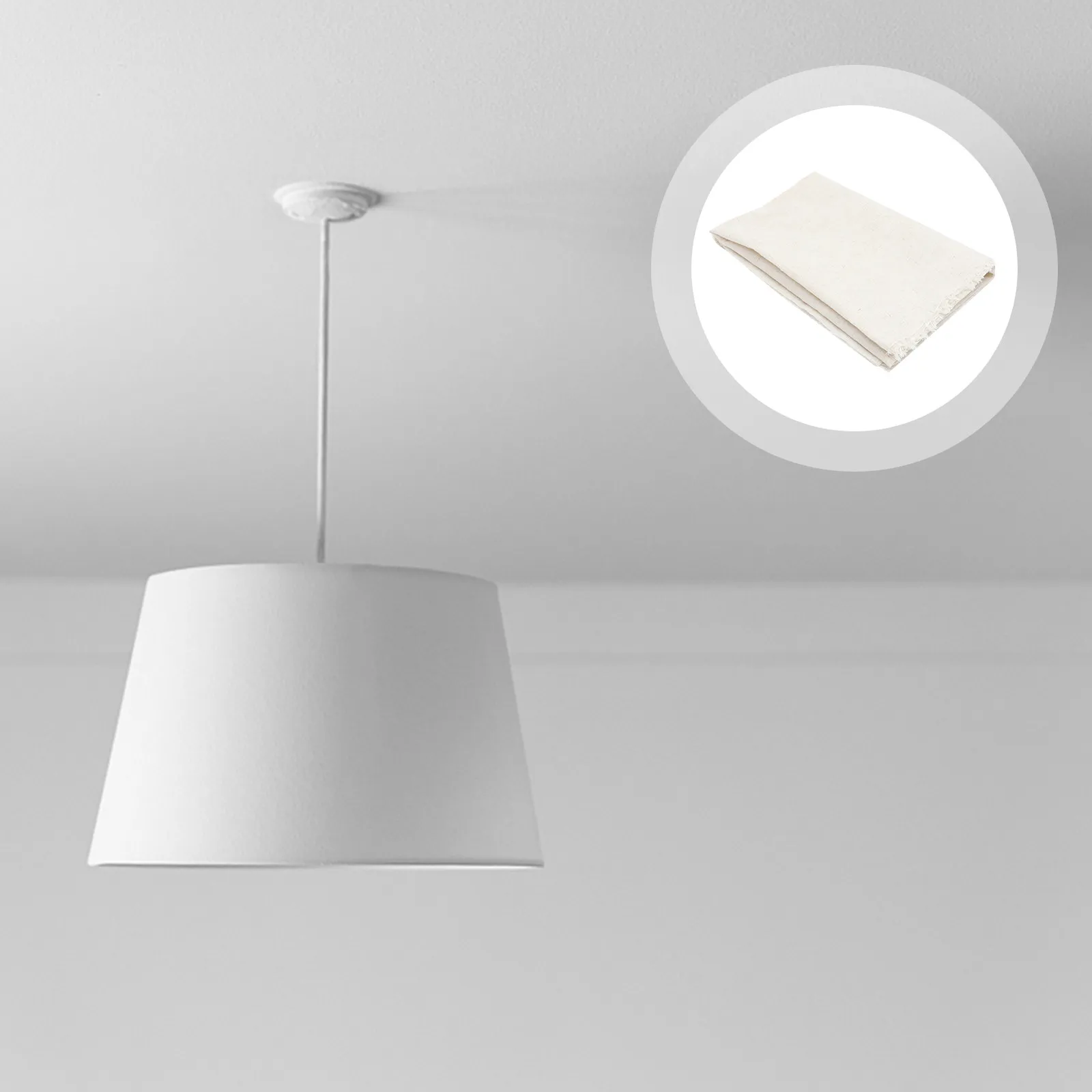 

Lampshade Material DIY Flax Pre- May Vary Lamp Cover Material Living Room Bedroom Light Shade Craft Supply