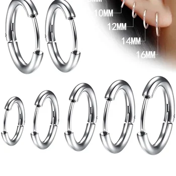 1 adet kadınlar/adam paslanmaz çelik küçük çemberler küpe Piercing kulak kıkırdak Tragus basit ince daire anti-alerjik kulak toka