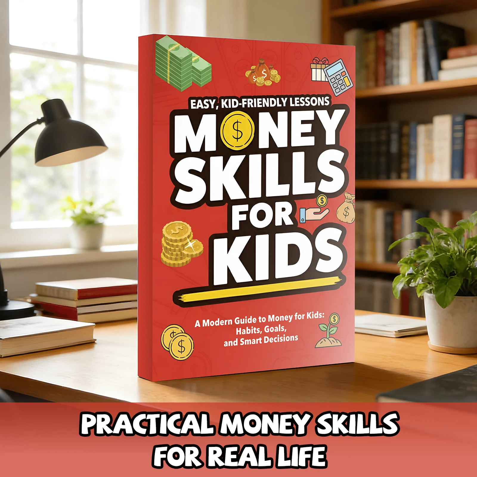 Money Skills for Kids Financial Literacy Growth Book for Kids, Money Journal, Saving Awareness, Goal Setting, Budget Basics